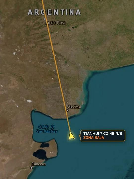 Espectáculo en el cielo: Restos de un cohete chino iluminaron la noche de Río Negro