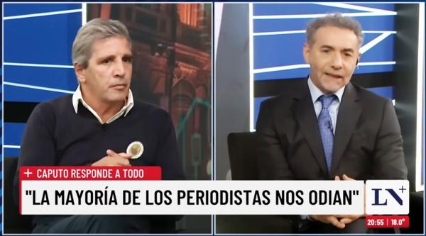 Luis Caputo contra los medios: "Mienten al decir que la gente no llega a fin de mes"