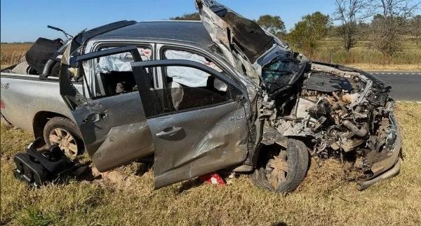 Siniestro vial en Ruta 8: Choque entre dos camionetas a la altura de Pergamino