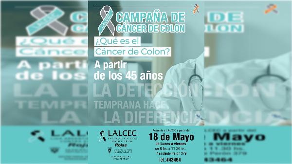 Salud pública en Rojas: Lanzan la campaña de detección temprana del cáncer de colon junto a LALCEC