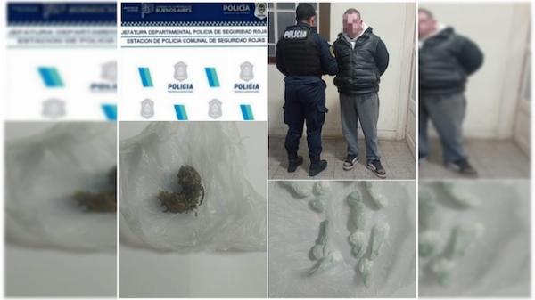 Aprehendieron a un joven de 23 años en Rojas por tenencia de cocaína y marihuana
