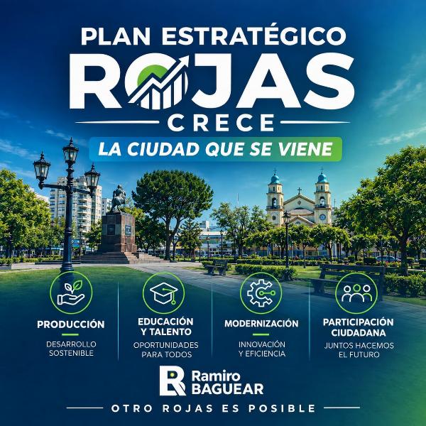 Ramiro Baguear presentó la plataforma web del Plan Estratégico "Rojas Crece"
