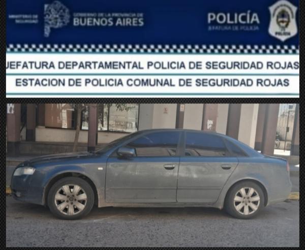 Rojas: PolicÃa secuestró un automóvil Audi A4 que registraba pedido de captura judicial
